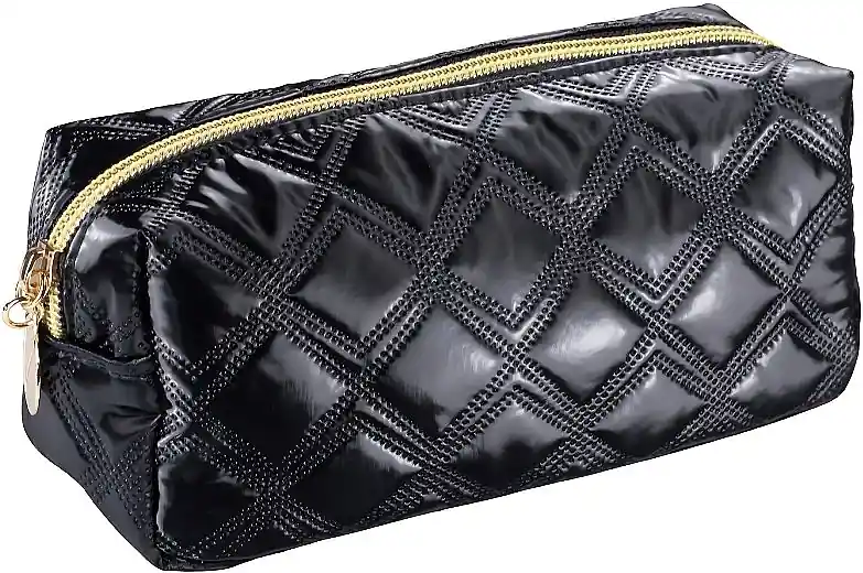Quilted Cosmetic Bag 418038, Black - Accessories