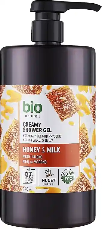 Honey & Milk Shower Cream with Pump Dispenser - Bath and Body