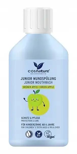 Natural Green Apple Mouthwash for Kids, 6+ years, with fluoride - Bath and Body