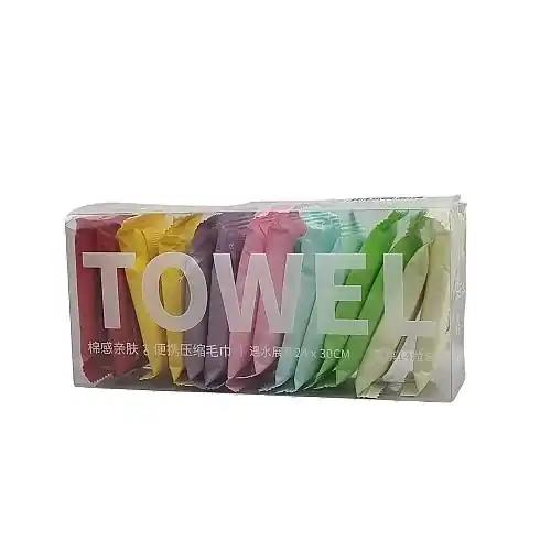 Compressed travel towels, 100% natural, 23x40 cm, 14 pcs. - Accessories
