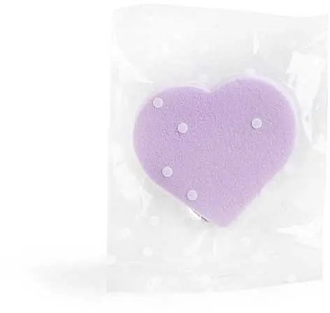 Heart Makeup Sponge, purple - Accessories
