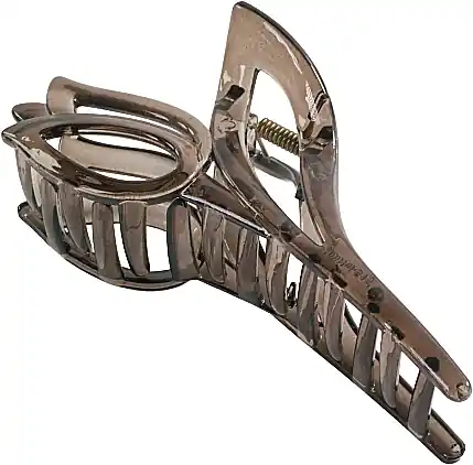 Flower-shaped hair claw clip, brown