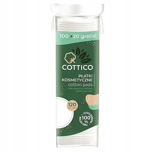 Cotton cosmetic pads, 120 pcs - Accessories