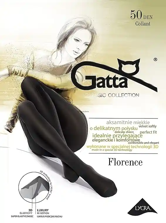 Tights "Florence" 50 Den, black - Clothes