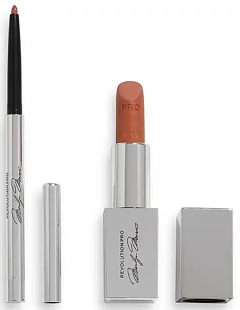 Revolution Pro Set For Lips X Marilyn Nude (lipstick/3.6g + lip/pen/0.18g) - Makeup