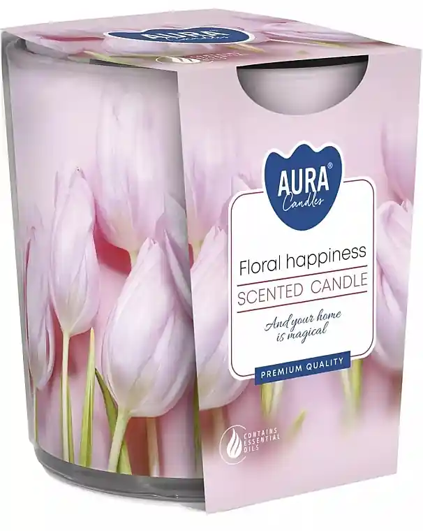 Scented Candle in Glass 'Flower Happiness' - Bath and Body