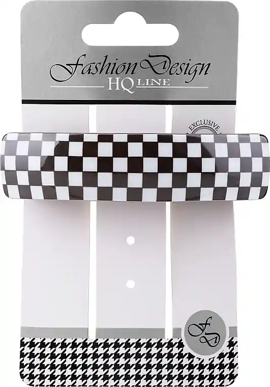 Fashion Design Hair Clip, 28540, black and white cubes - Accessories