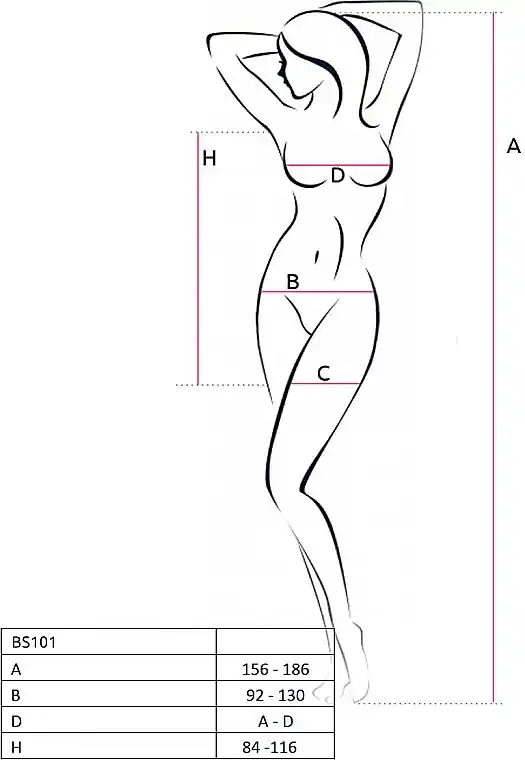 Erotic Bodysuit BS101, white - Clothes
