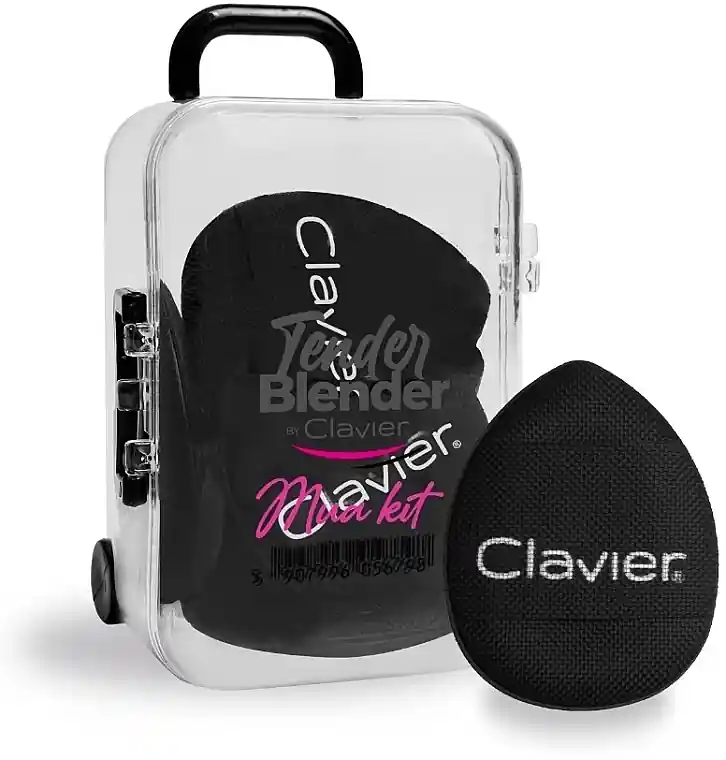 Mini Set of Flat Makeup Sponges, black, 6 pcs. - Accessories
