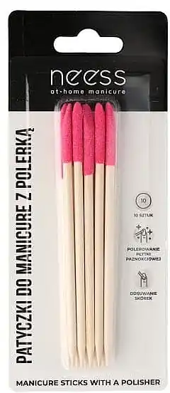 Manicure Sticks with a Polisher, 11.4 cm, 10 pcs., 2482 - Accessories