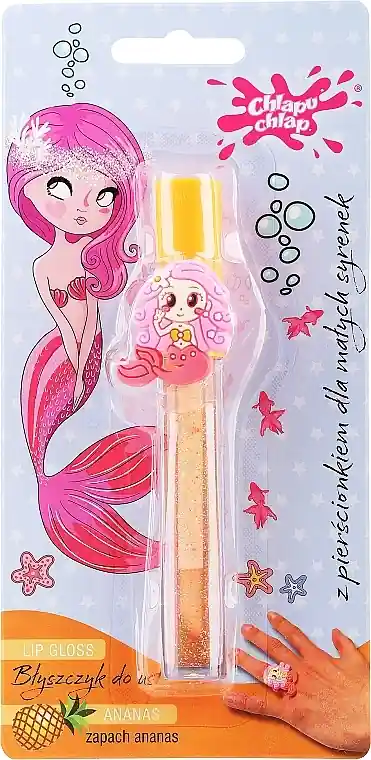 Little Mermaid Lip Balm + Ring, pineapple - Skin Care Products