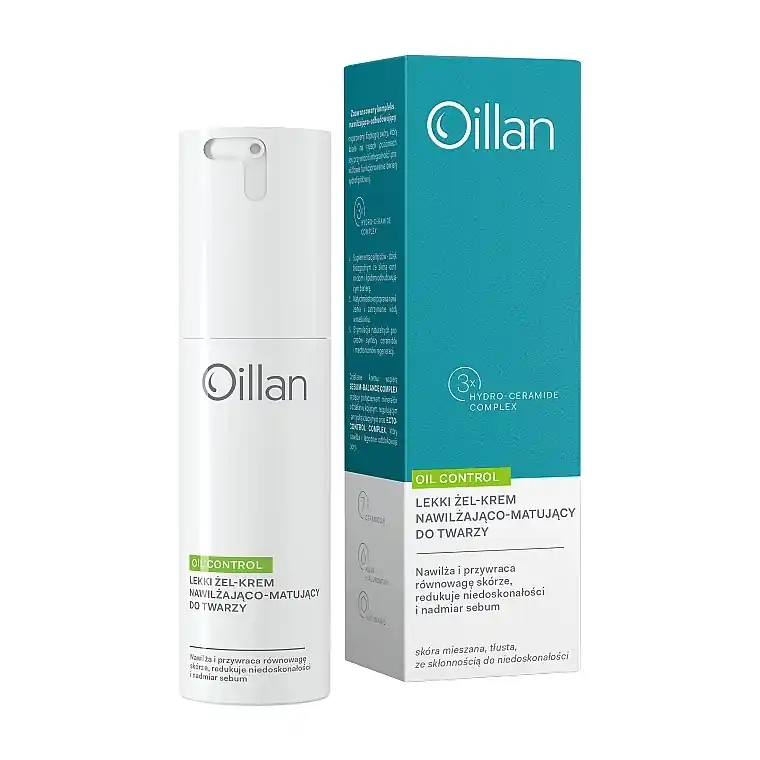 Light moisturizing and mattifying gel-cream for face, designed for combination and oily skin