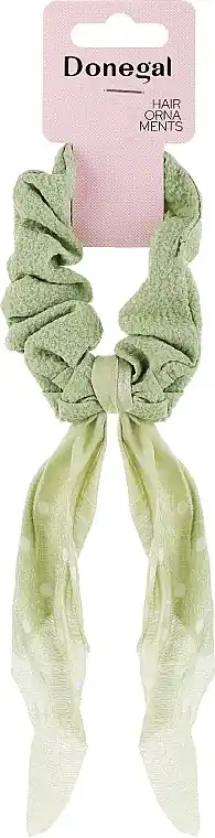 Hair Scrunchie Flower Mix with Scarf, FA-5837, Light Green
