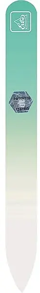 Glass Nail File, 9 cm, pastel green - Accessories