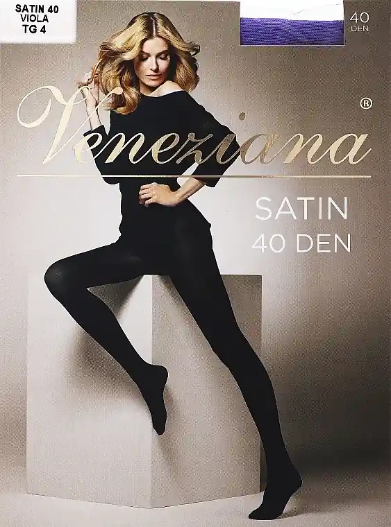 Satin Tights, 40 Den, viola - Clothes