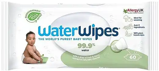 Biodegradable Baby Wet Wipes, 60pcs - Accessories