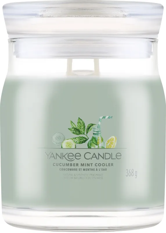 Scented Candle in Jar 'Cucumber Mint Cooler', 2 wicks - Bath and Body
