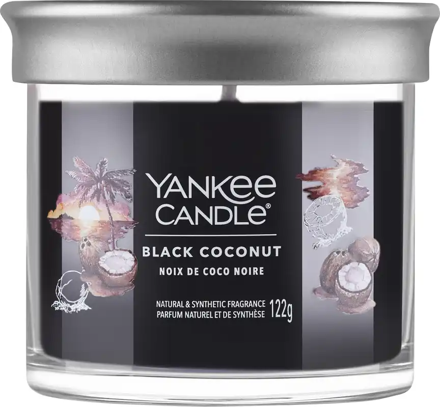 Black Coconut Scented Candle on Stand, 1 wick - Bath and Body