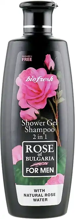 Shower Gel for Men with Natural Rose Hydrosol - Hair
