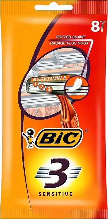 Sensitive 3 Shaving Razor, 8pcs - Men