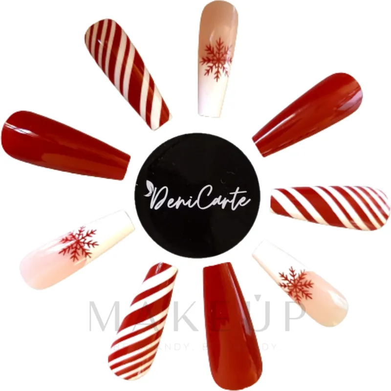 Christmas Nail Tips, 24 pcs - Nails