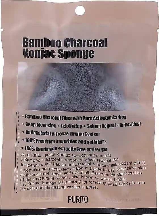 Charcoal Konjac Sponge - Accessories