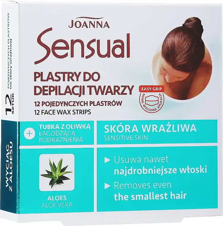 Depilatory Wax Face Strips with Aloe Extract - Bath and Body
