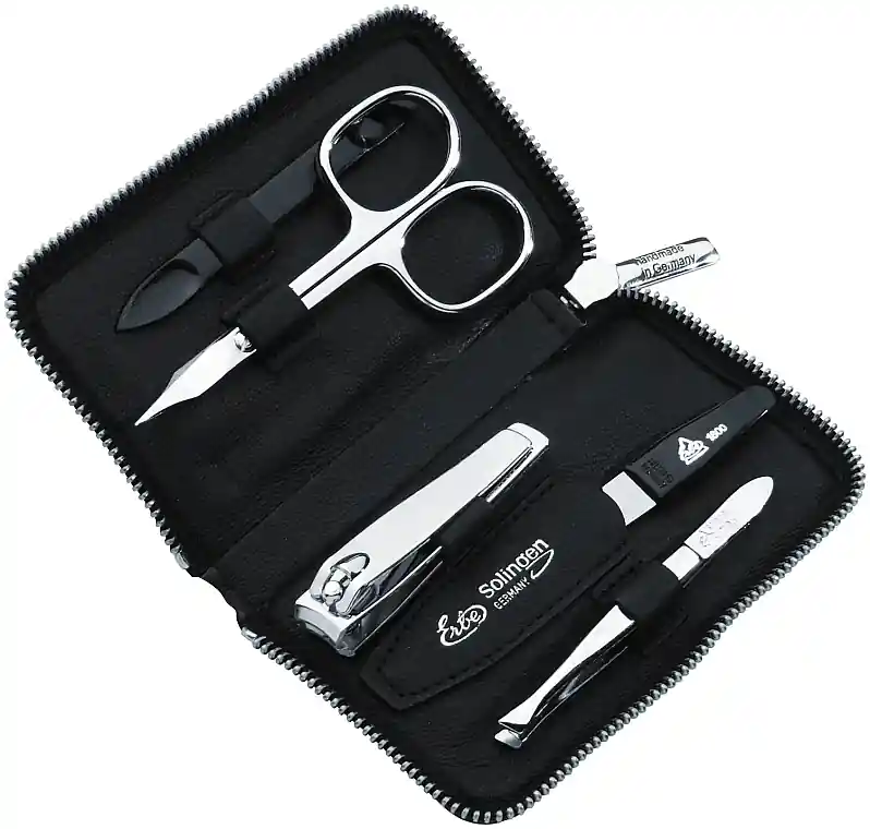 Manicure Set with Zipper 'Travel', black - Accessories