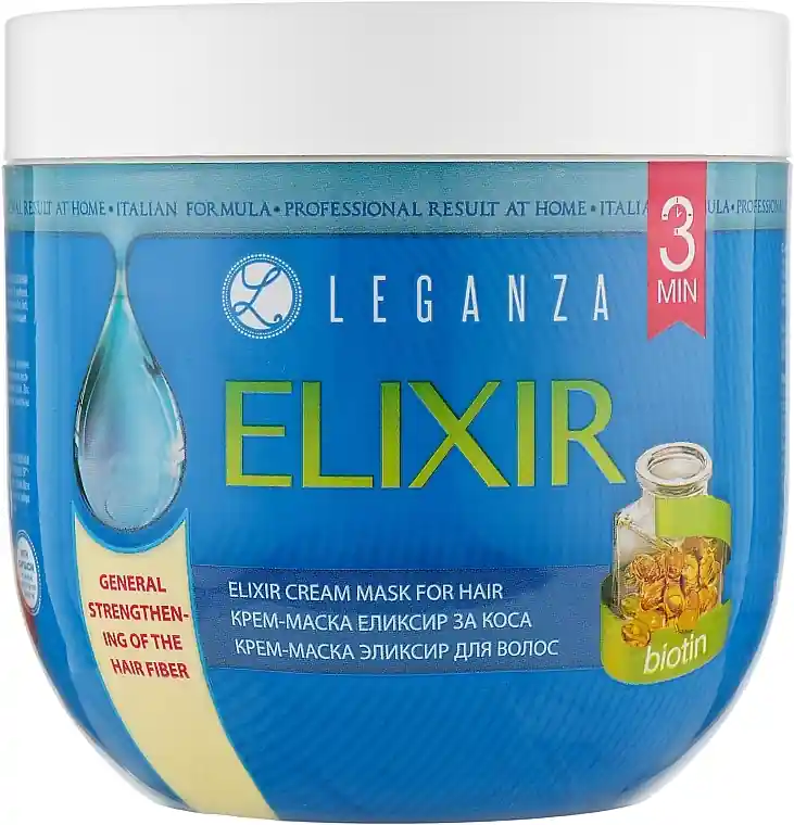 Hair Cream Mask 'Biotin Elixir', with dispenser