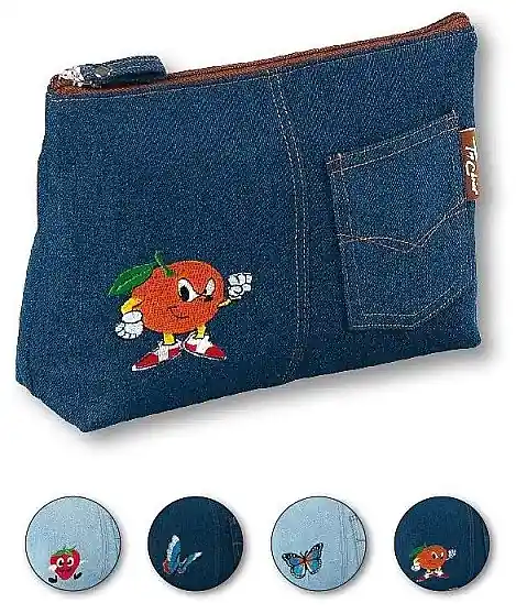 Makeup Bag "Motifs", 94767, dark blue with tangerine - Accessories