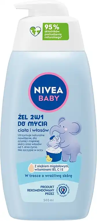 2-in-1 Body & Hair Wash, with pump dispenser
