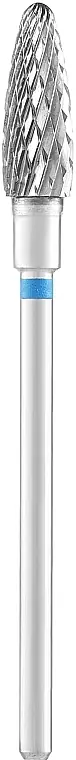 Nail Drill Bit "Flame", blue, 5/13 mm - Accessories