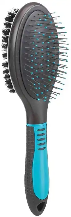 Dog Grooming Brush, plastic, double-sided, large, 6x23 cm