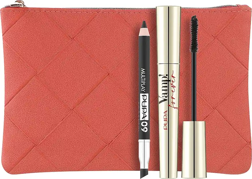 Pupa Kit Vamp! Forever & Mini Multiplay (mascara/9ml + pencil/0.8g + bag) - Makeup
