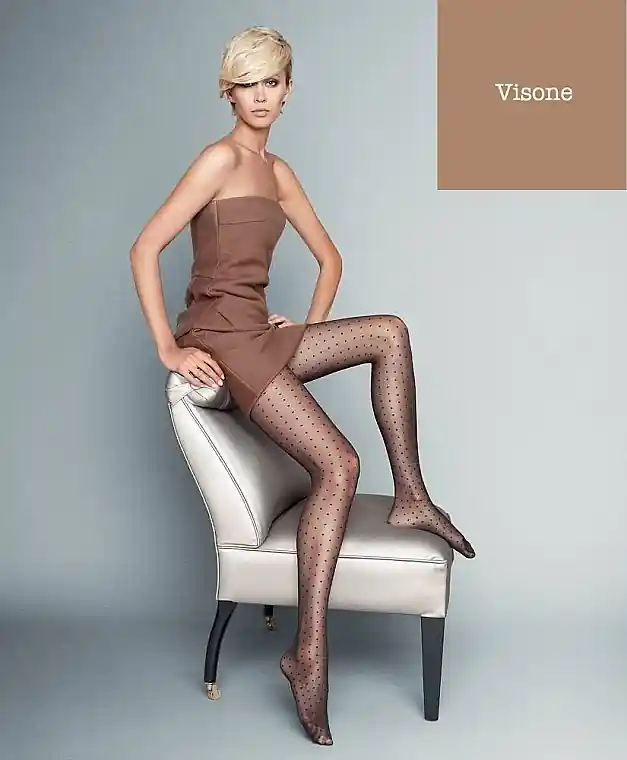 Women's Tights "Puntini" 20 Den, visone - Clothes