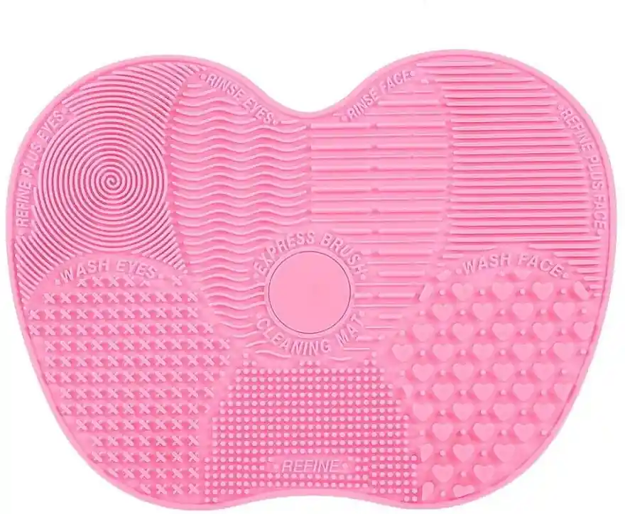 Silicone Mat for Washing & Cleaning Brushes, pink, XL-size