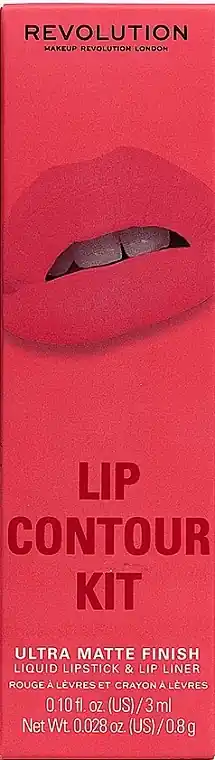 Makeup Revolution Lip Contour Kit Soulful Pink (lipstick/3ml + l/pencil/0.8g)