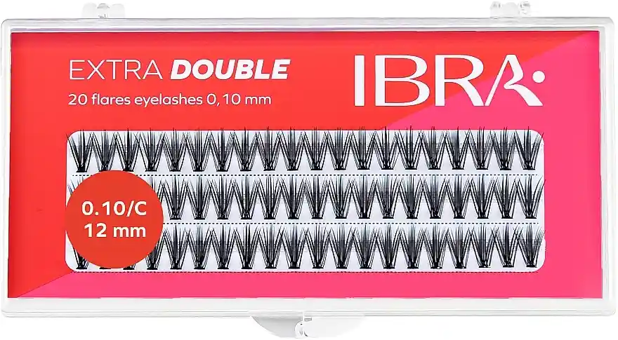 Ibra Extra Double 20 Flares Eyelash C 12 mm - Makeup