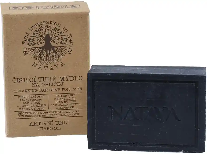 Solid Face Cleansing Soap 'Charcoal' - Bath and Body