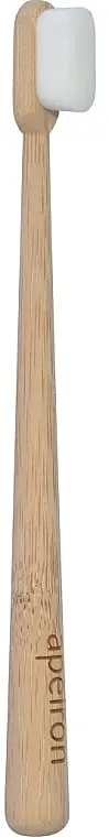 Bamboo Toothbrush with Ultra-Thin Bristles, white