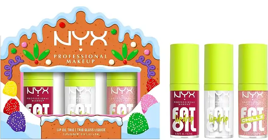 NYX Professional Makeup Holiday Fat Oil Trio Kit (lipgloss/3x4.8ml)