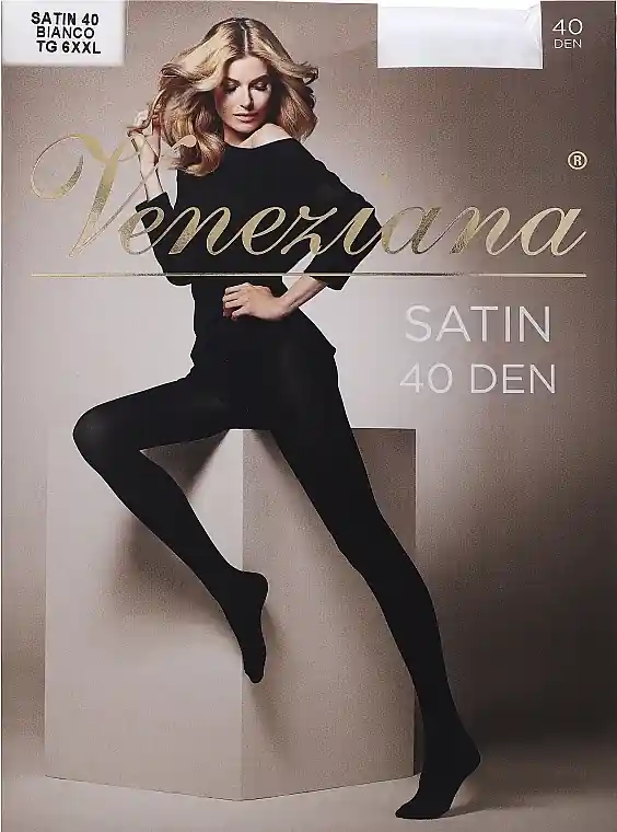Women's Tights "Satin", 40 Den, bianco - Clothes