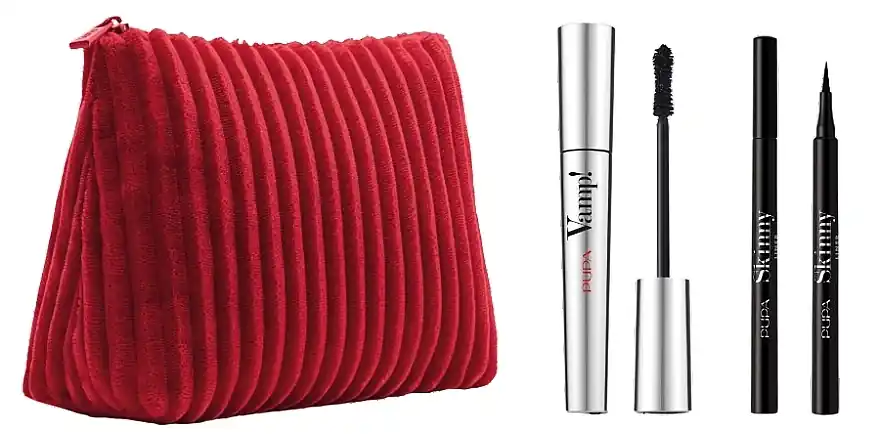 Pupa Vamp! And Vamp! Skinny Liner Kit Make-Up (mascara/9ml + liner/1ml + bag/1pc)