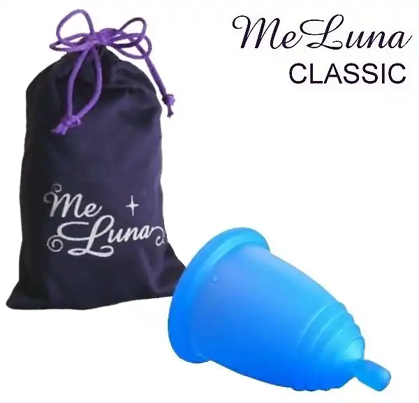 Menstrual Cup with Ball Stem, S-size, dark blue