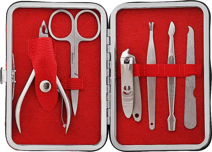 Manicure Set, 6 items, 79634, in red case - Accessories