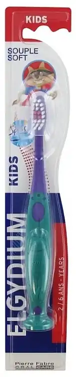 Splash Kids Toothbrush, 2-6 years, green and purple
