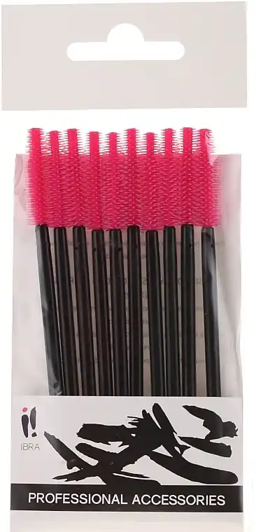 Brow & Lash Brush 10 pcs, crimson - Accessories