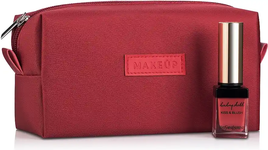Red Makeup Bag 'Girl's Travel' (unfilled, 18 x 11 x 6 cm) - Accessories
