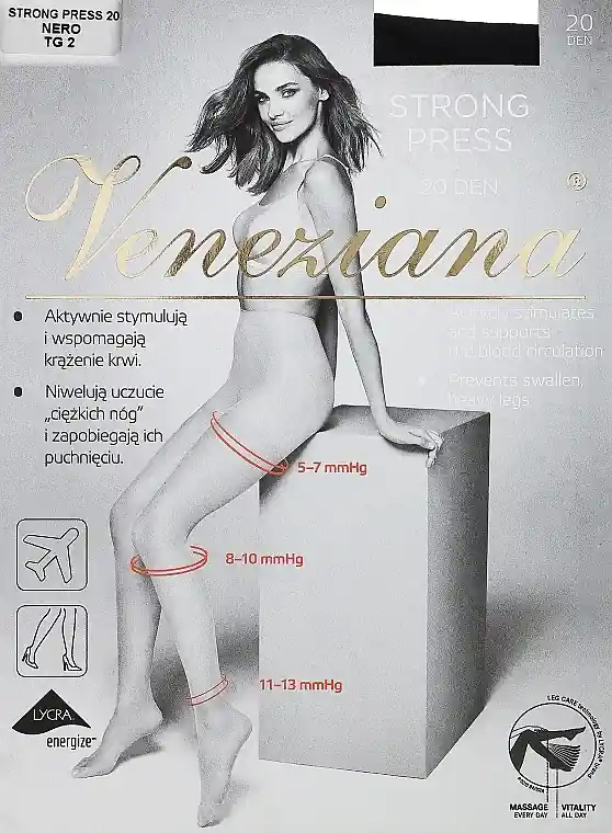 Women's Tights "Strong Press", 20 Den, nero - Clothes