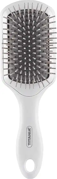 Square Massage Hair Brush, 21.6 cm, white - Accessories